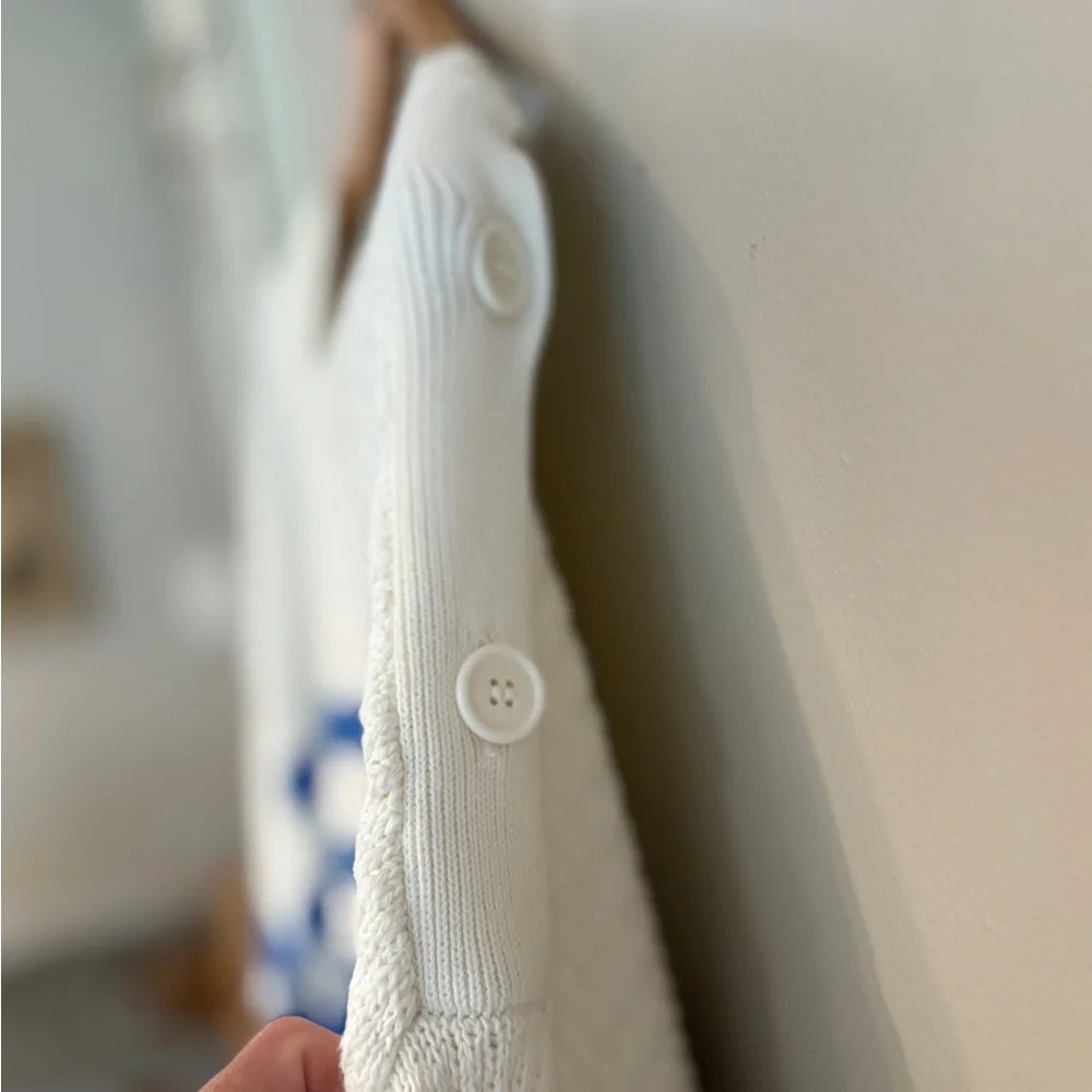 J. Crew White and Blue Striped Sweater - Picture 5 of 7